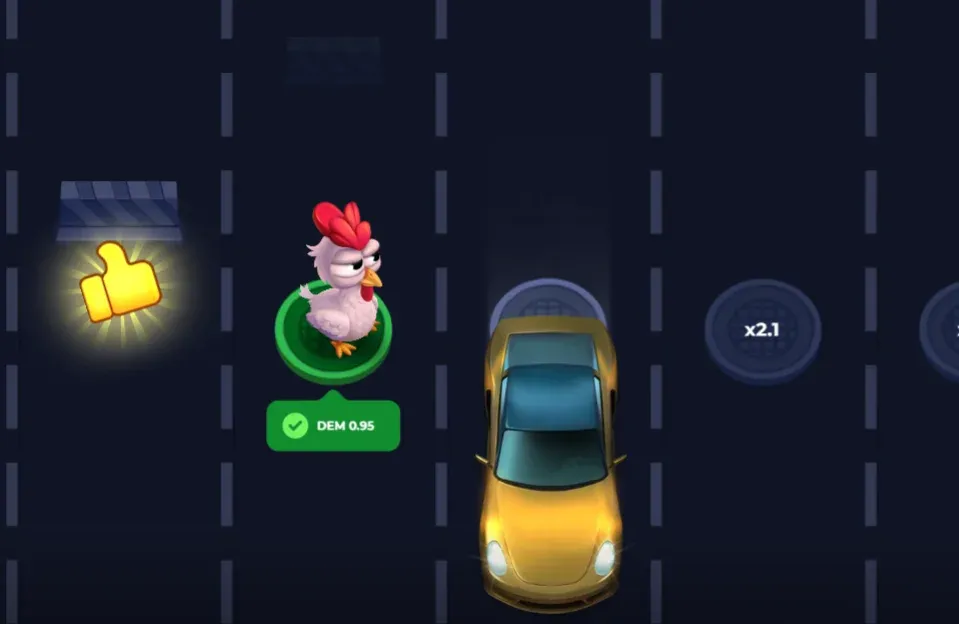 Uncrossable Rush nella lobby di un casinò online, fra gli altri giochi istantanei